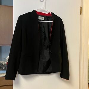 Kasper Black Blazer with Red Lining